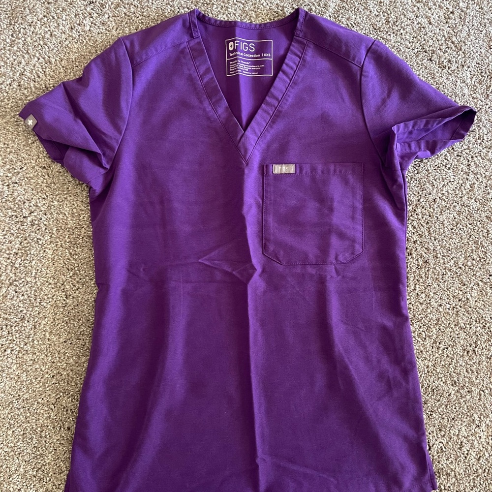 FIGS Purple Scrub Top